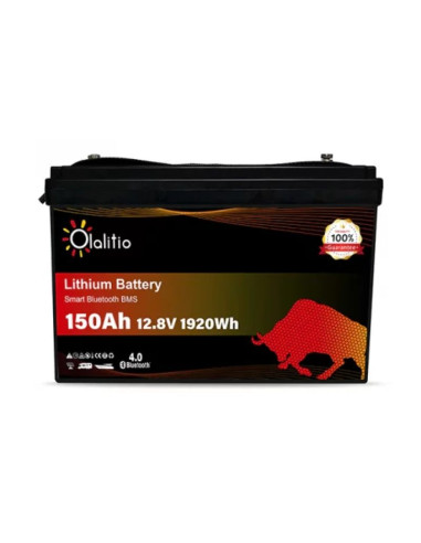 Batería Litio LiFePO4 12V 150Ah PRO Bluetooth | Olalitio