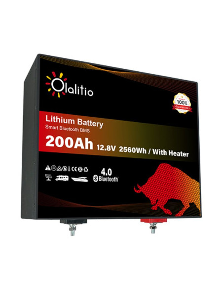 Batería Litio LiFePO4 12V 200Ah Bajo Asiento | Olalitio