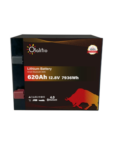 Batería Litio LiFePO4 12V 620Ah Bluetooth | Olalitio