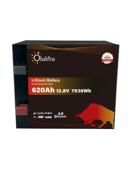 Batería Litio LiFePO4 12V 620Ah Bluetooth | Olalitio