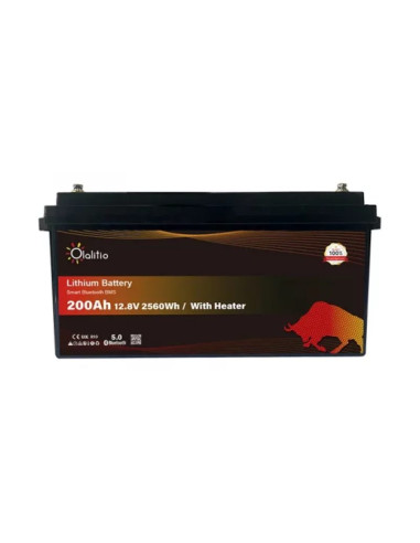 Batería Litio 12V 200Ah LiFePO4 con Calefacción | Olalitio