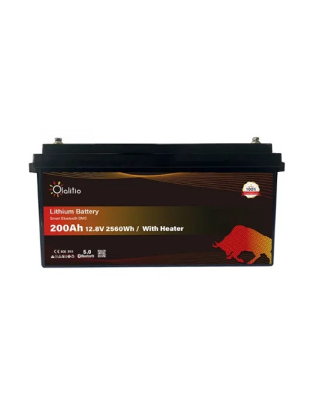 Batería Litio 12V 200Ah LiFePO4 con Calefacción | Olalitio